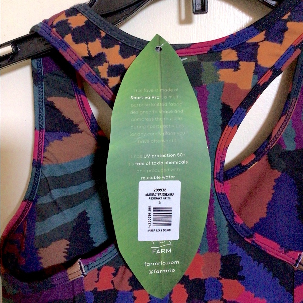 NWT Farm Rio Abstract Patches Top - Picture 7 of 7